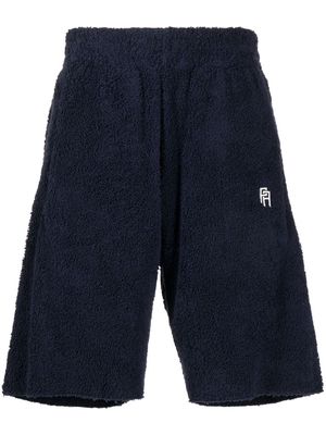 Palm Angels logo-embroidered track shorts - Blue