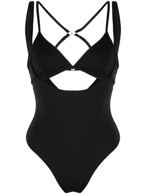 Jonathan Simkhai triangle-cup cutout swimsuit - Black