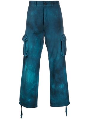 Off-White tie-dye cargo trousers - Blue