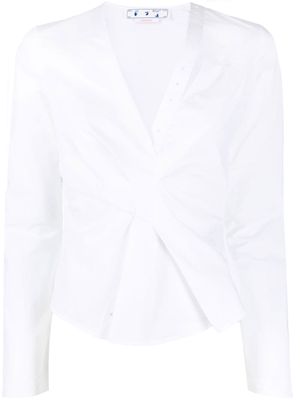Off-White twist-detail long-sleeve shirt