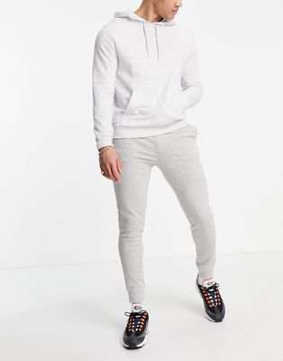 BOSS Skeevo sweatpants with small side logo in gray-Grey
