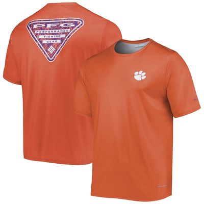 Men's Columbia Orange Clemson Tigers Terminal Tackle Omni-Shade T-Shirt