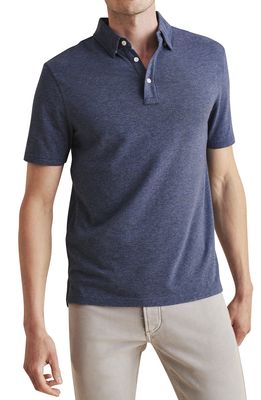 FAHERTY Movement Polo Shirt in Sea Navy Melange