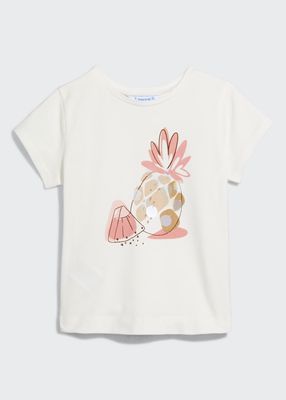 Girl's Sleeveless Lace-Trim Poplin Shirt, Size 4-7