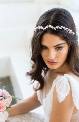 Brides & Hairpins Zila Crystal Crown Comb in Silver