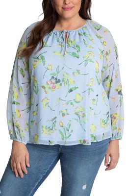Adyson Parker Floral Long Sleeve Blouse in Plein Air Combo