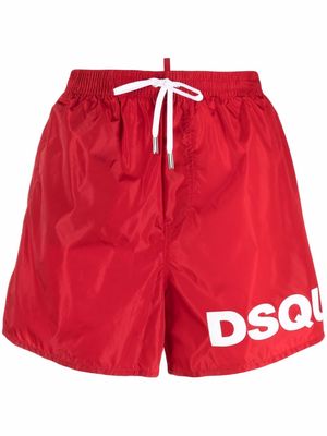 Dsquared2 drawstring logo-print swim shorts