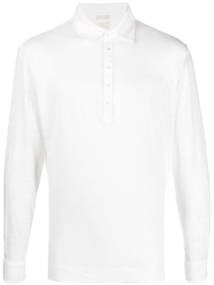 Massimo Alba fine-knit long-sleeved polo shirt - White