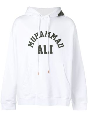 Marcelo Burlon County of Milan Marcelo Burlon x Muhammad Ali Square hoodie - White