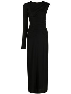 Nº21 single-sleeve design gown - Black