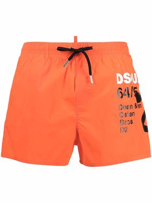 Dsquared2 logo-print swim shorts - Orange