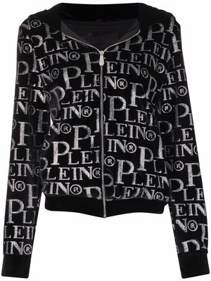 Philipp Plein logo print hoodie - Black