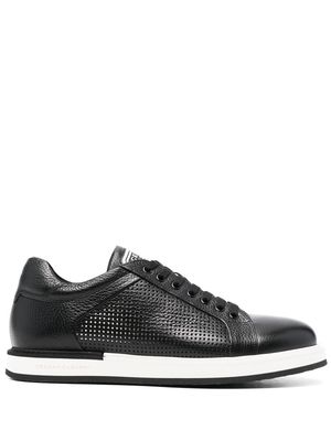 Casadei perforated low-top sneakers - Black
