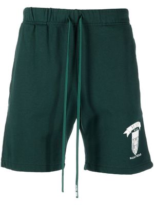 Autry logo leg drawstring shorts - Green