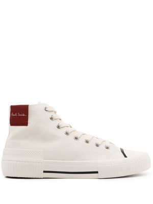 PAUL SMITH logo-patch high-top sneakers - White