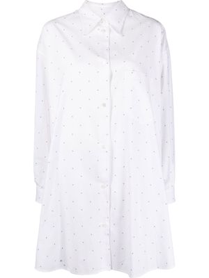 MM6 Maison Margiela polka-dot cotton shirt dress - White
