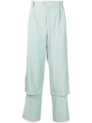 Off Duty Ocie layered straight-leg trousers - Green