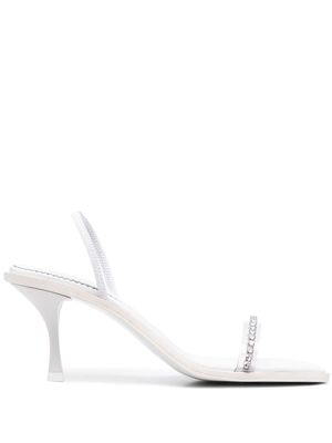 Dsquared2 embellished slingback sandals - White