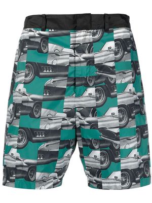 Ferrari all-over car-print shorts - Black