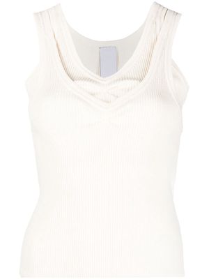 AC9 layered-design sleeveless knit top - Neutrals