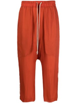 Rick Owens cropped drop-crotch trousers - Orange