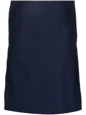 Toga side-slit pencil skirt - Blue