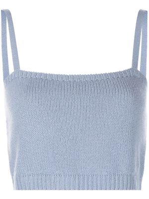 Alexandra Golovanoff thin-strap cashmere vest top - Blue
