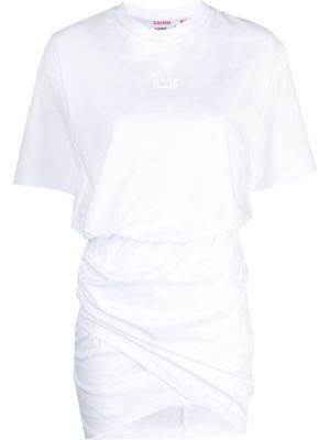 Gcds graphic-print short-sleeved T-shirt dress - White