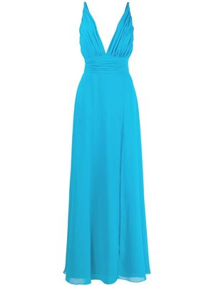 Blanca Vita V-neck sleeveless gown - Blue