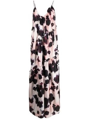 DEL CORE abstract-print silk jumpsuit - Pink