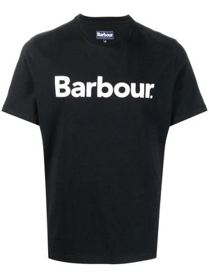 Barbour logo print cotton T-shirt - Black