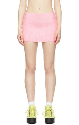 AGR Pink Cotton Mini Skirt