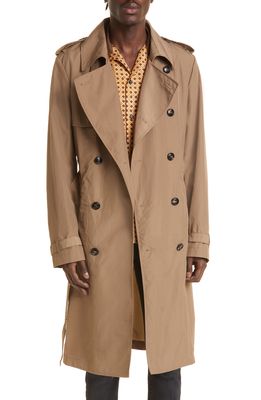 AMIRI Double Breasted Trench Coat in Tan