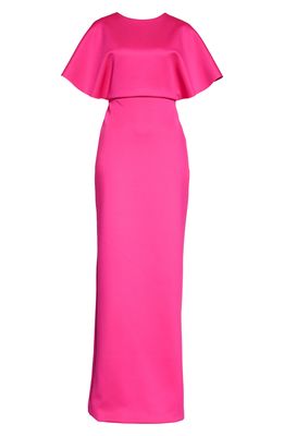 Black Halo Ilaria Column Gown in Iconic Pink