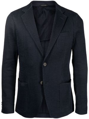 Giorgio Armani corduroy single-breasted blazer - Blue