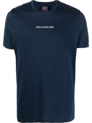 Paul & Shark reflective-logo organic cotton T-shirt - Blue