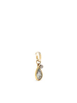 Mounser Hydrangea crystal hoop earring - Gold