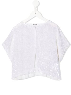 P.A.R.O.S.H. sequin-embellished wide-sleeve jacket - White
