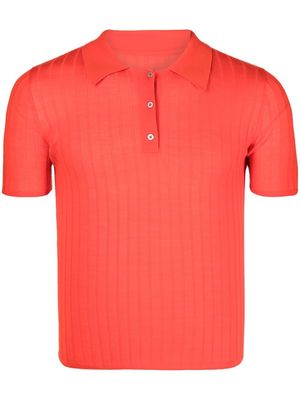 Dion Lee ribbed-detail polo shirt - Red