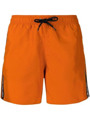 Emporio Armani side logo-print swim shorts - Orange