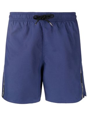 Emporio Armani side logo-print detail swim shorts - Blue
