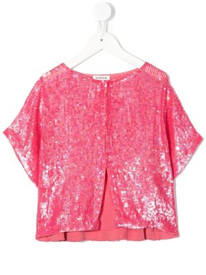P.A.R.O.S.H. sequin-embellished wide-sleeve jacket - Pink