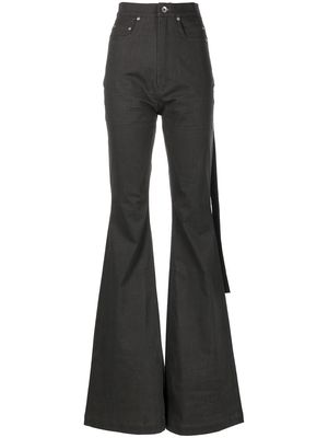 Rick Owens DRKSHDW high-waisted flared jeans - Grey