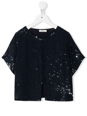 P.A.R.O.S.H. sequin-embellished wide-sleeve jacket - Blue