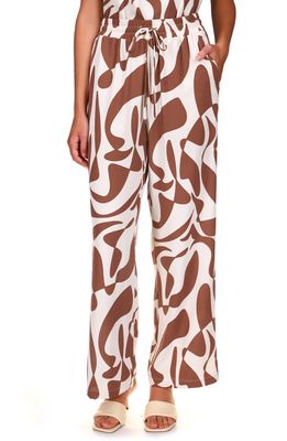 sanctuary Mirage Abstract Print Drawstring Pants in Lion River