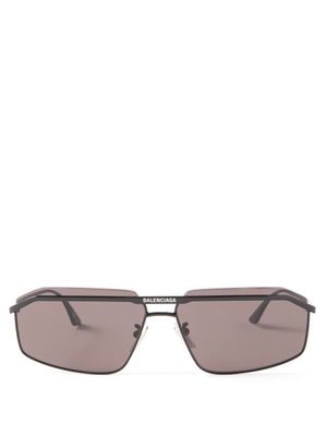 Balenciaga Eyewear - Aviator Metal Sunglasses - Mens - Black