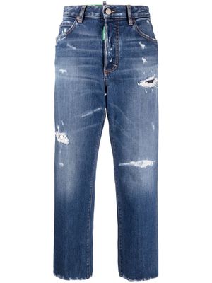Dsquared2 ripped crop jeans - Blue