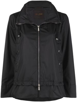 Moorer zip-up hooded jacket - Black