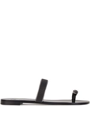 Giuseppe Zanotti Ring plexy sandals - Black