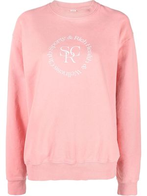 Sporty & Rich embroidered-logo sweatshirt - Pink